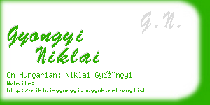 gyongyi niklai business card